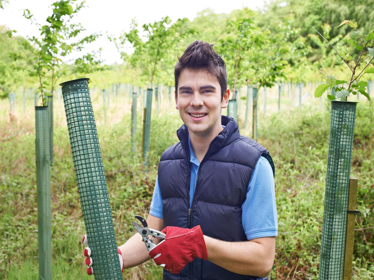 Tobias bei der Arbeit